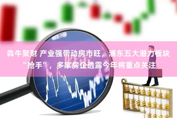 犇牛聚财 产业强带动房市旺，浦东五大潜力板块“抢手”，多家房企透露今年将重点关注