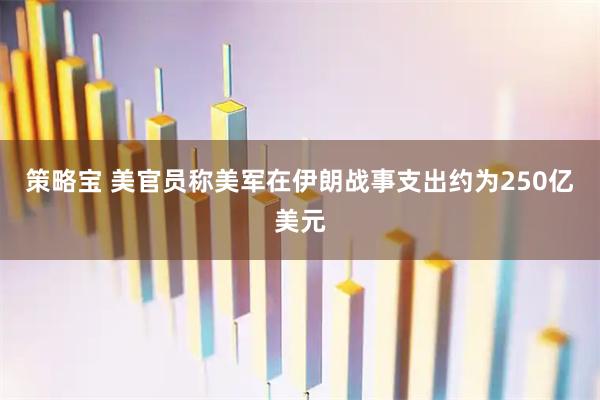 策略宝 美官员称美军在伊朗战事支出约为250亿美元
